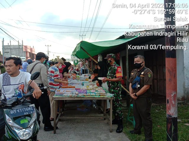 Jelang Buka Puasa, Koramil 03/Tempuling Tingkatkan Patroli Sore Hari