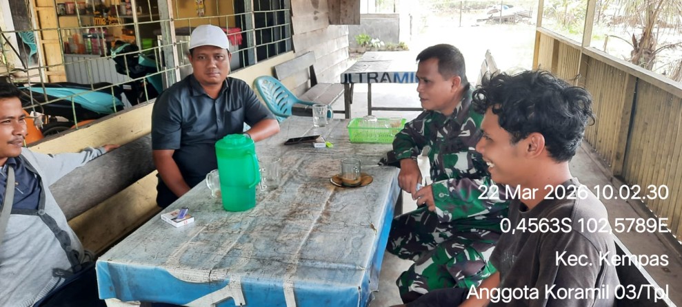 Dalam Suasana Lebaran Babinsa Koramil 03/Tempuling Jalin Silahturahmi dengan Warga Binaan