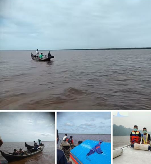 Kapal Bermuatan Kelapa 700 Kg Tenggelam di Perairan Kuindra Inhil