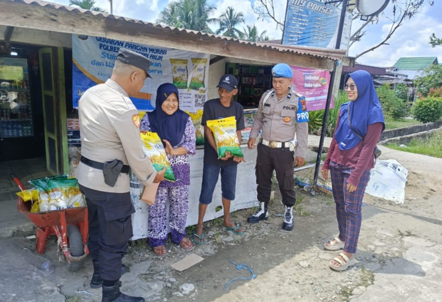 Polsek Enok dukung Program Pangan Murah dan Ketahan Pangan Secara Rutin