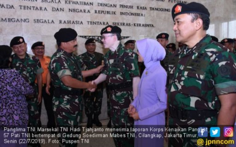 57 Perwira Tinggi TNI Naik Pangkat, Nih Nama Lengkapnya