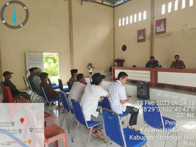 Danramil 09/Kemuning Mengikuti Rapat Terkait Pelaksanaan Pra TMMD