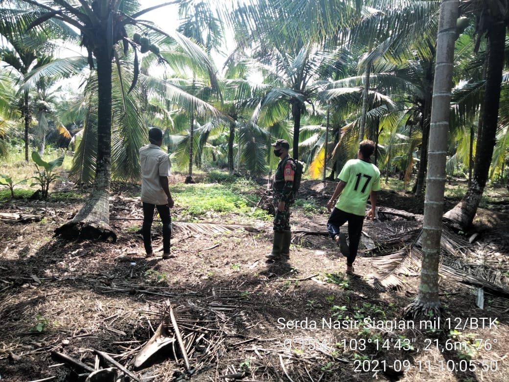 Babinsa Serda Nasrin Siagian Laksanakan Patroli Karlahut di Wilayah Sungai Piring