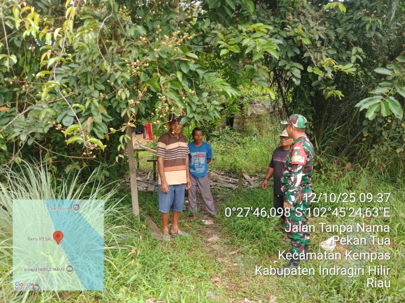 Patroli Karhutla Koramil 03/TPL: Serda Riko Saputra Sisir Tapal Batas, Pastikan Nihil Api