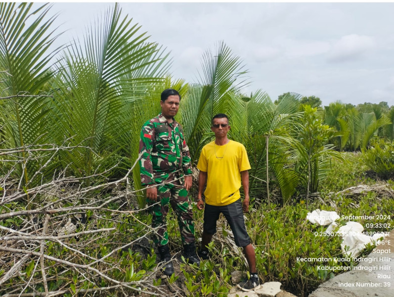 Pencegahan Karhutla Rutin Dilaksanakan Bersama Babinsa Koramil 04/Kuindra dan Masyarakat