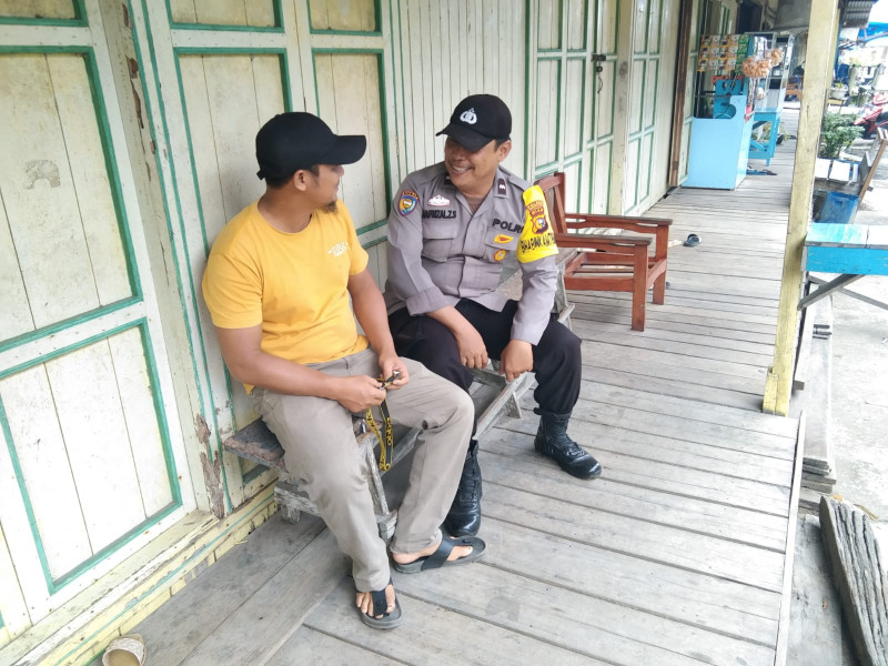 Bhabinkamtibmas Polsek Gaung Aipda Safrizal Zufri Gencar Laksanakan Patroli Sekaligus Sambang Warga Binaan