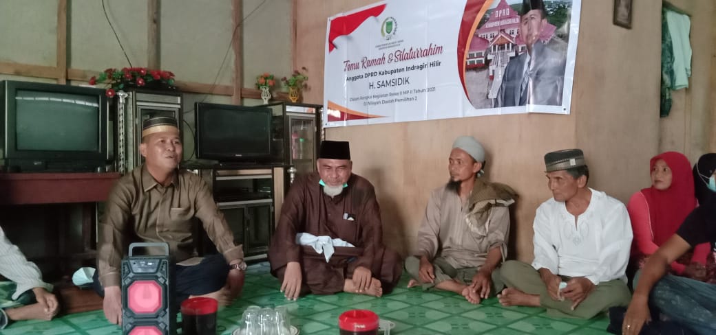 Temu Ramah dan Silaturahmi H Samsidik Dewan Dapil ll Inhil di Desa Kuala Gaung