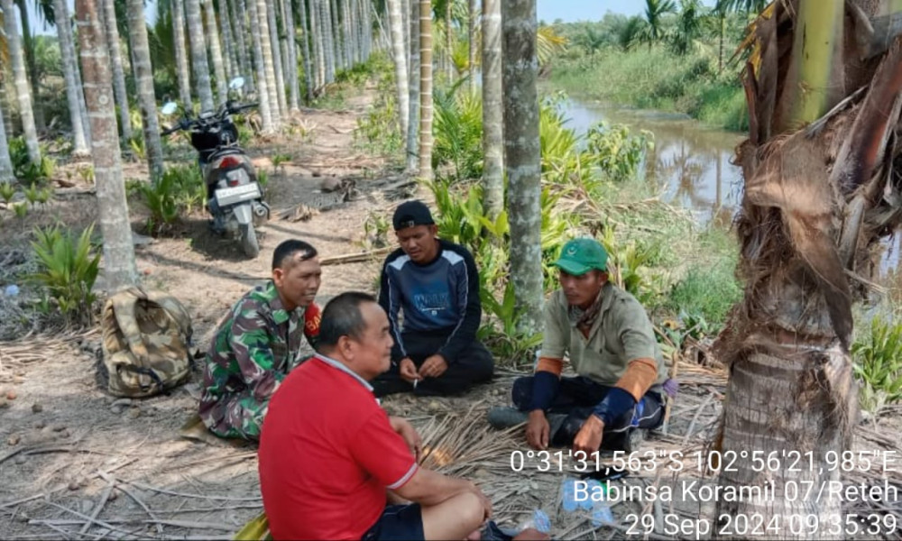 Koramil 07/Reteh Wujudkan Pemilu Damai Tahun 2024 Melalui Komsos