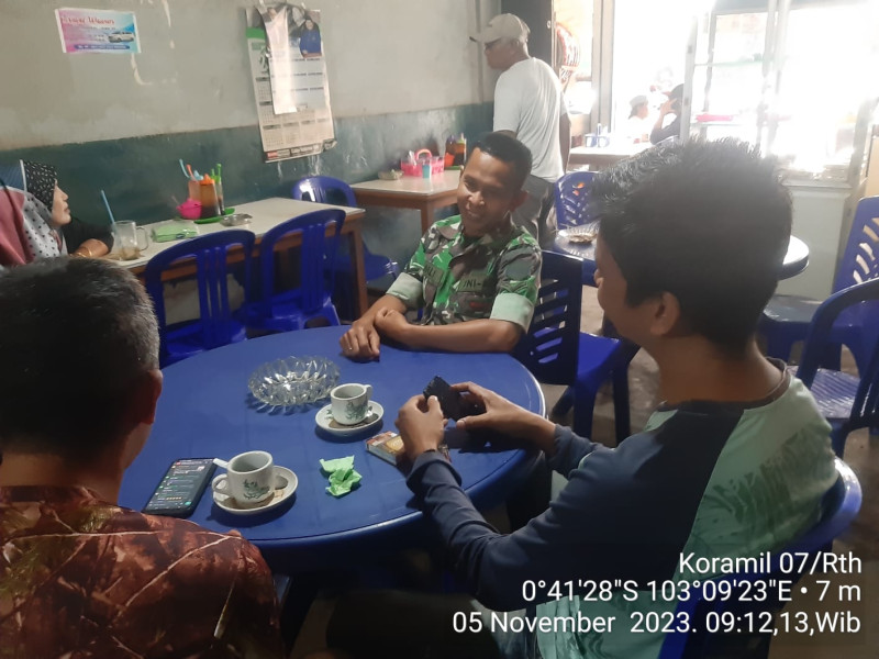 Koramil 07/Reteh Mensosialisasikan Bahaya Narkoba dan Karhutla Du Wilayah Binaan