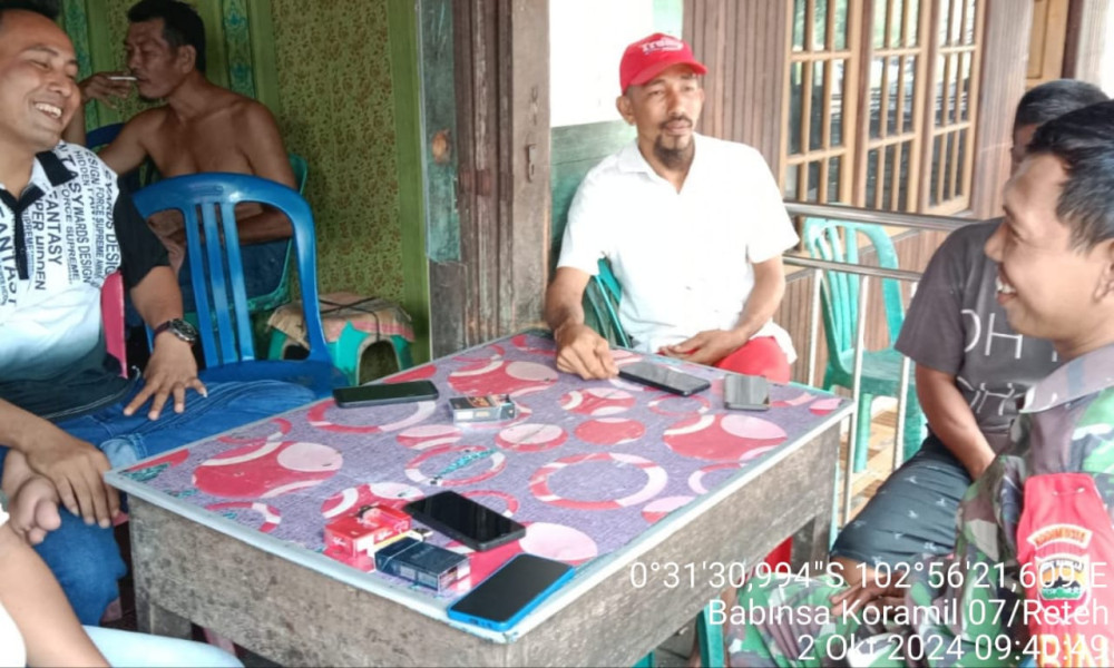 Koramil 07/Reteh Tingkatkan Silaturahmi dan Kedekatan Dengan Masyarakat Setempat