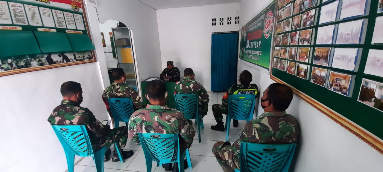 Sebelum Melakukan Kegiatan, Danramil 03/Tempuling Berikan Arahan Kepada Anggotanya