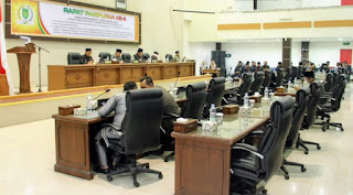 DPRD Inhil Gelar Paripurna ke-4 Penyampaian LKPJ Pj Bupati Tahun 2023