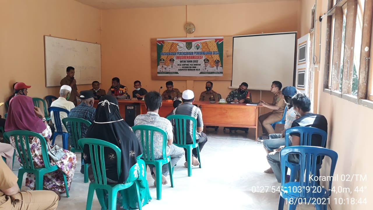 Babinsa Koramil 02/Tanah Merah Hadiri Musrembang di Desa Simpang Tiga Daratan