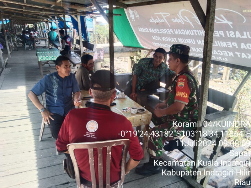 Pupuk Kebersamaan dan Kekompakan Seluruh Komponen Masyarakat Bersama Babinsa Koramil 04/Kuindra