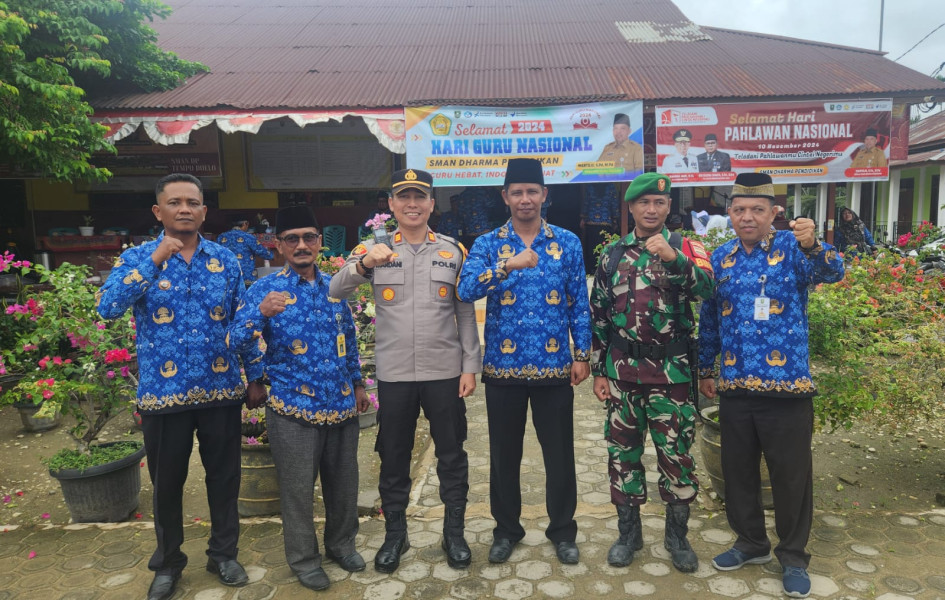 Kapolsek Kempas bersama Forkopimcam Hadiri Upacara Hari Korpri ke-53 di SMA Negeri Dharma Pendidikan