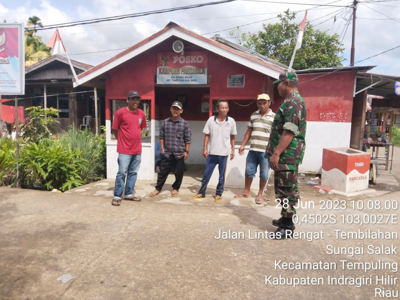 Jelang Idul Adha 1444 H, Babinsa 03/Tpl Komsos di Kampung Pancasila