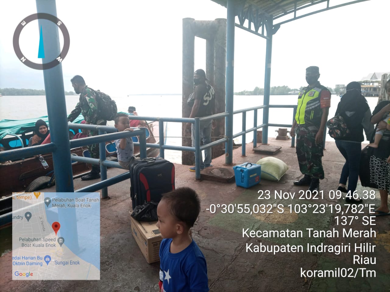 Penegakan Protkes di Tempat Umum Tetap Jadi Prioritas Koramil 02/Tanah Merah