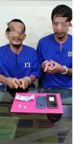 Berhasil Membekuk Tersangka Penyalahgunaan Narkotika Oleh Tim Opsnal Sat Res Narkoba Polres Dumai
