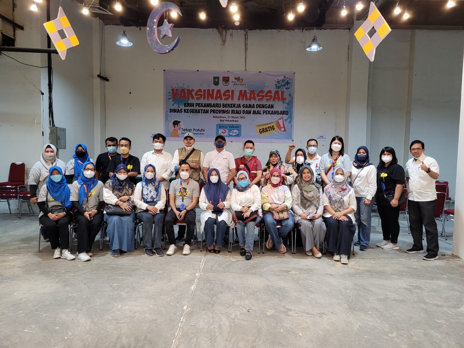 KKIH dan Dinkes Riau Gelar Vaksinasi di Mal Pekanbaru