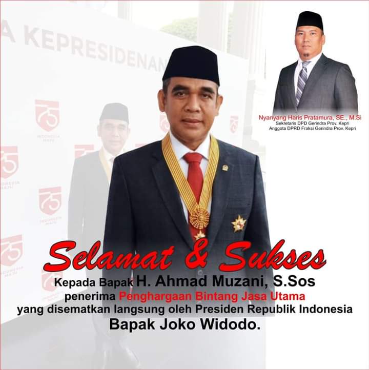 Wakil MPR-RI H. Ahmad Muzadi Dapat Pengahargaan Bintang Jasa Utama dari Presiden RI