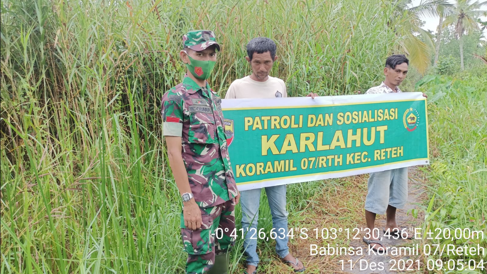 Praka Bobi Arianto Kembali Lakukan Patroli serta Sosialisasi Karhutla