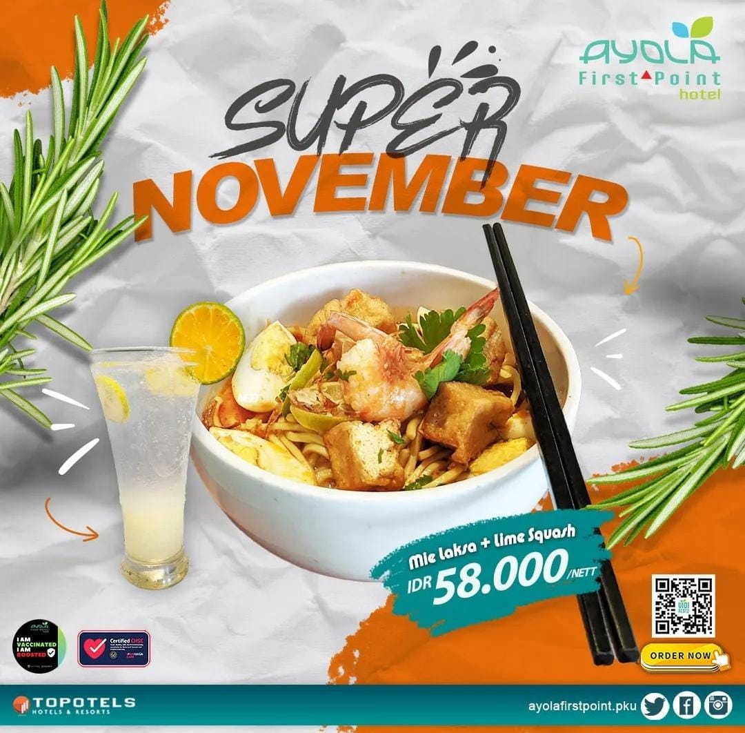 Menikmati Menu Khas Laksa Kuah Udang di Ayola First Point Hotel