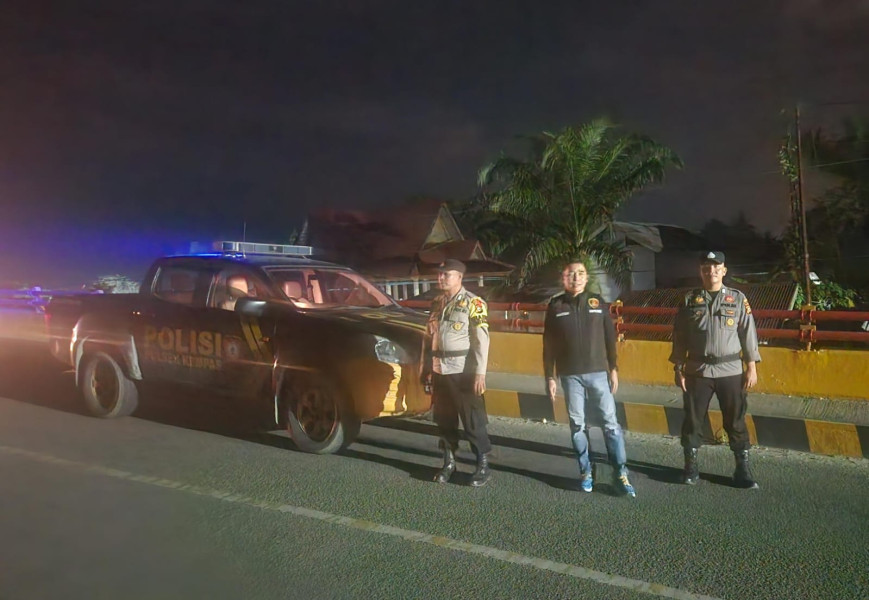 Polsek Kempas Jamin Kamtibmas Jelang Pelantikan Presiden dan Wakil Presiden Terpilih