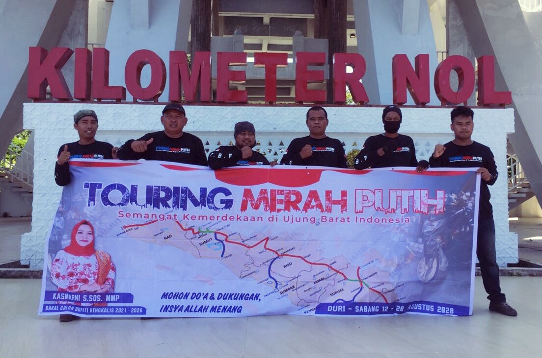 Doa dari Titik Nol Sabang Untuk Kemenangan  Kasmarni, Tour Merah Putih Nmax Riders Duri