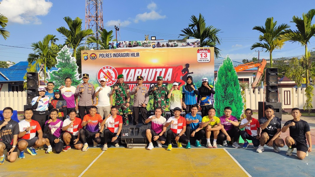 Jaga Kelestarian Alam, Kapolsek Kempas Semarakkan Karhutla Fun Run 2025