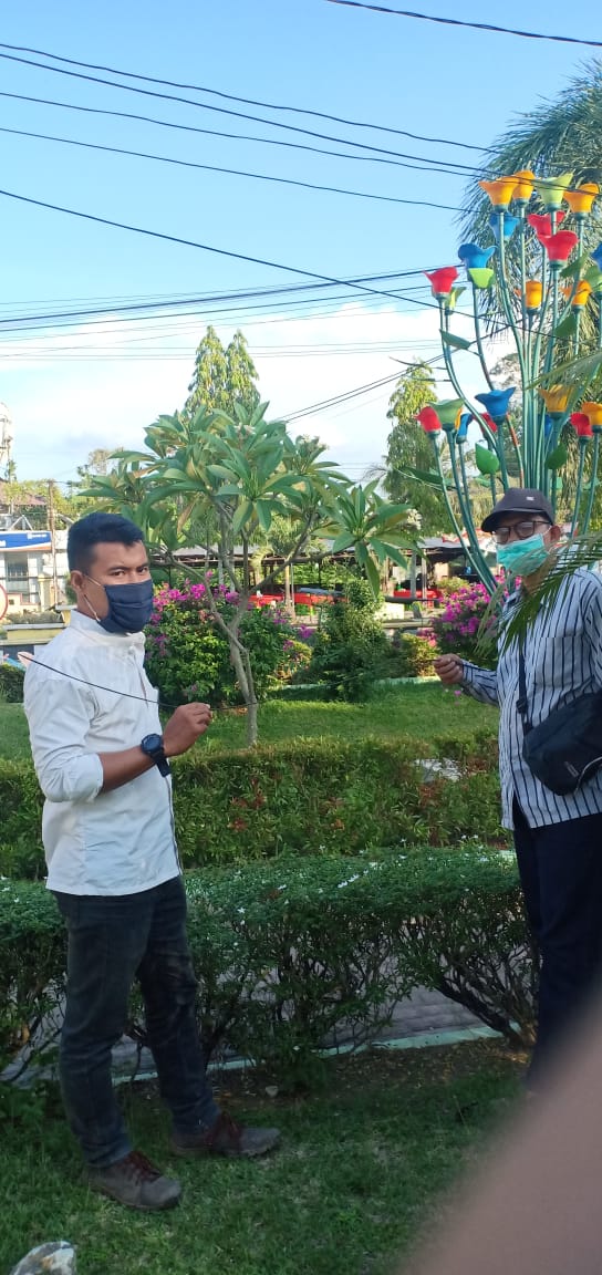 Telkom Pusat Tanjungbalai Terkesan Tak Hiraukan Kabel Jatuh di Taman Bermain Anak-anak