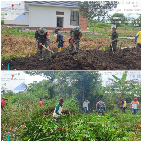 Goro Di Kecamatan Tempuling, Danramil 03/Tpl Boyong Anggotanya Untuk Berpartisipasi