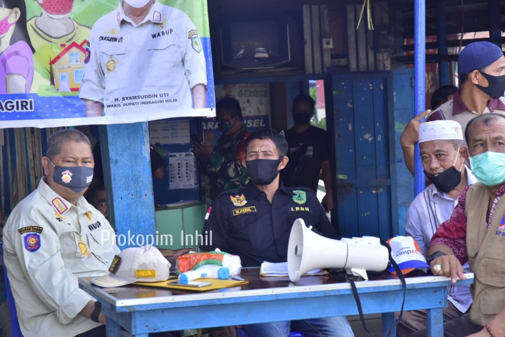 Wakil Bupati Inhil Tinjau Posko Satgas Covid-19 di Kecamatan Kuindra