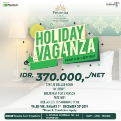 Holiday Vaganza Pesonna Hotel Pekanbaru, Liburan Seru Akhir Pekan