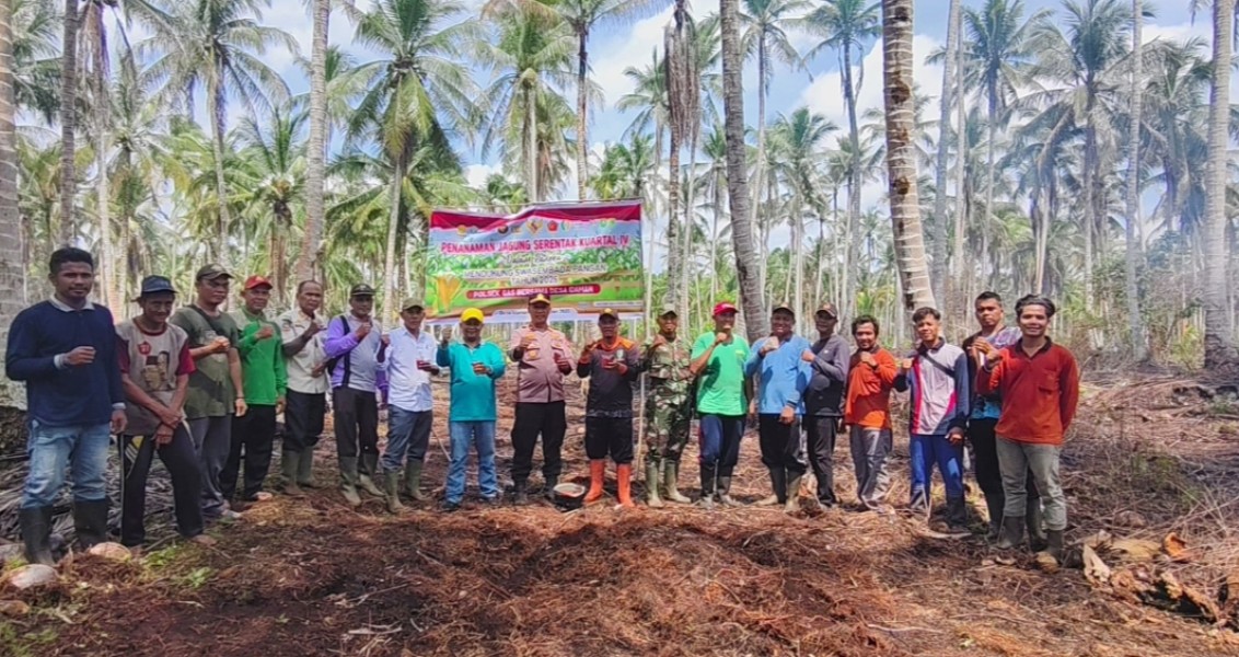 Polsek Gas Lakukan Kegiatan Penanaman Jagung Serentak Kuartal IV Mendukung Program Asta Cita Ketahanan Pangan Nasional