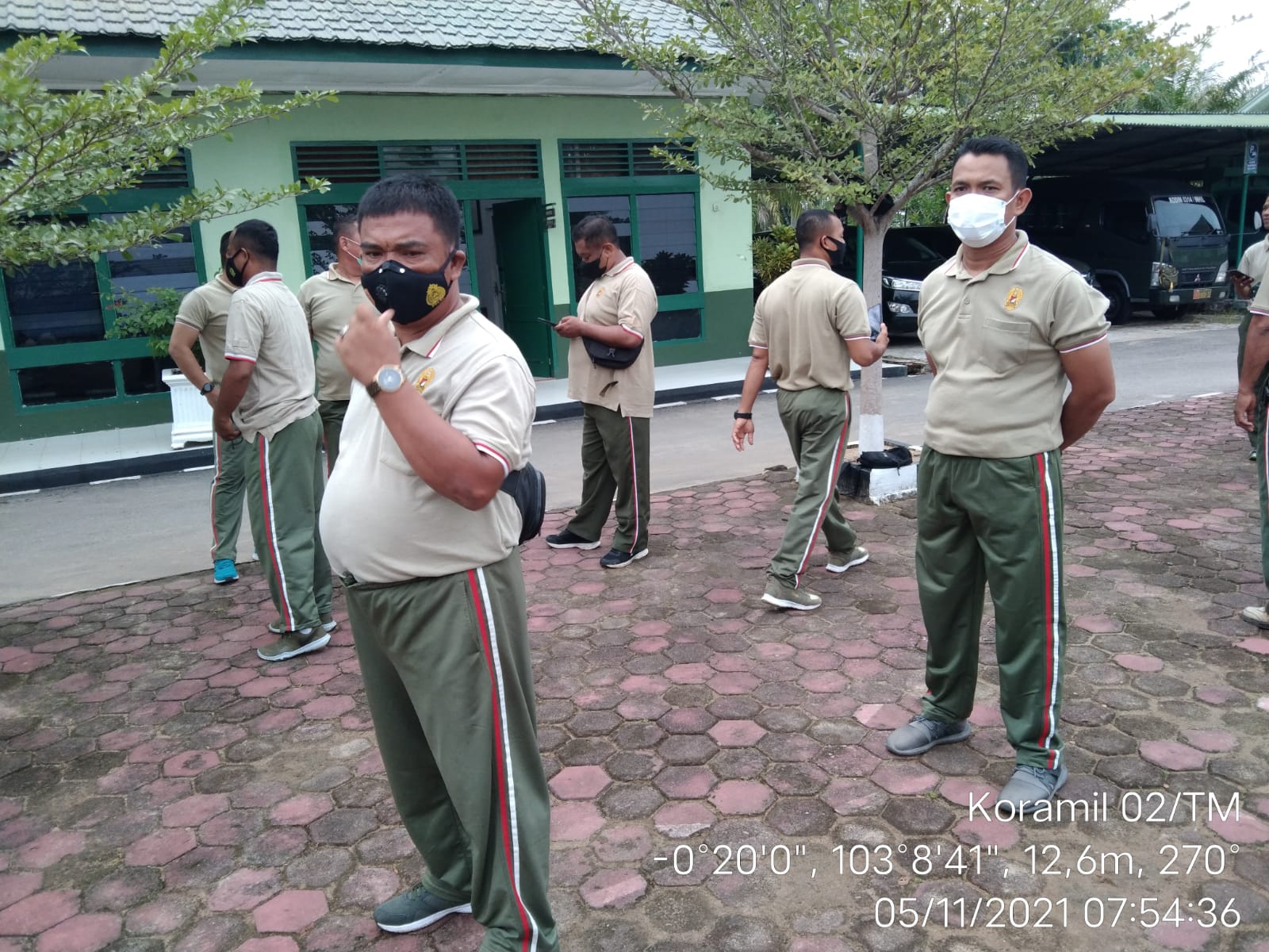 Anggota Koramil 02/Tanah Merah Ikuti Senam Sehat di Kodim 0314/Inhil