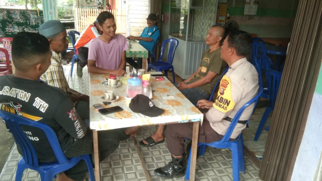 Dalam Rangka Ops Mantap Brata Lancang Kuning Tahun 2023-2024, Giat Lakukan Sosialisasi dan Himbauan Pemilu Damai 2024 di Wilkum Polsek Gaung