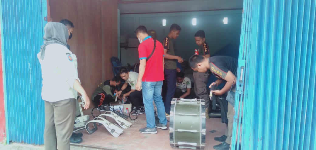 Personil Korsik Satpol PP Kab. Inhil Lakukan Perawatan Alat