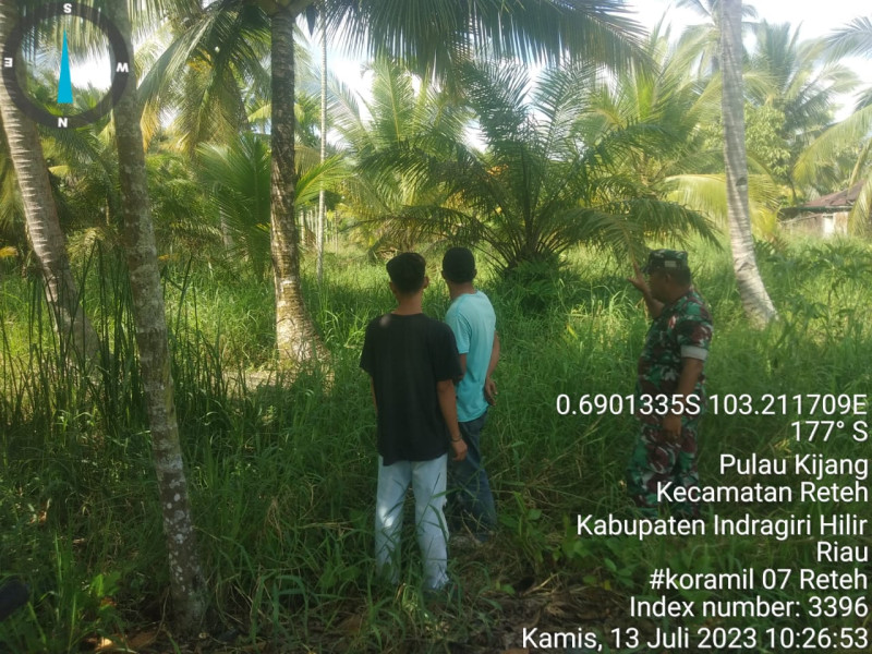 Guna Cegah Kebakaran, Babinsa Koramil 07/Reteh Terus Lakukan Patroli Karlahut Rutin