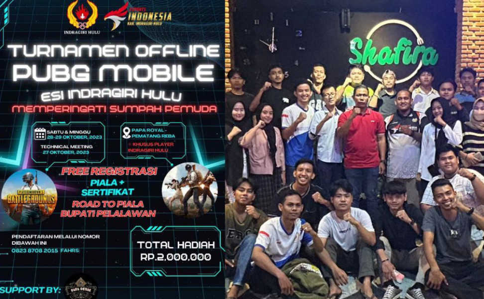 Pendaftaran Gratis, ESI Inhu Akan Gelar Turnamen Offline PUBG Mobile