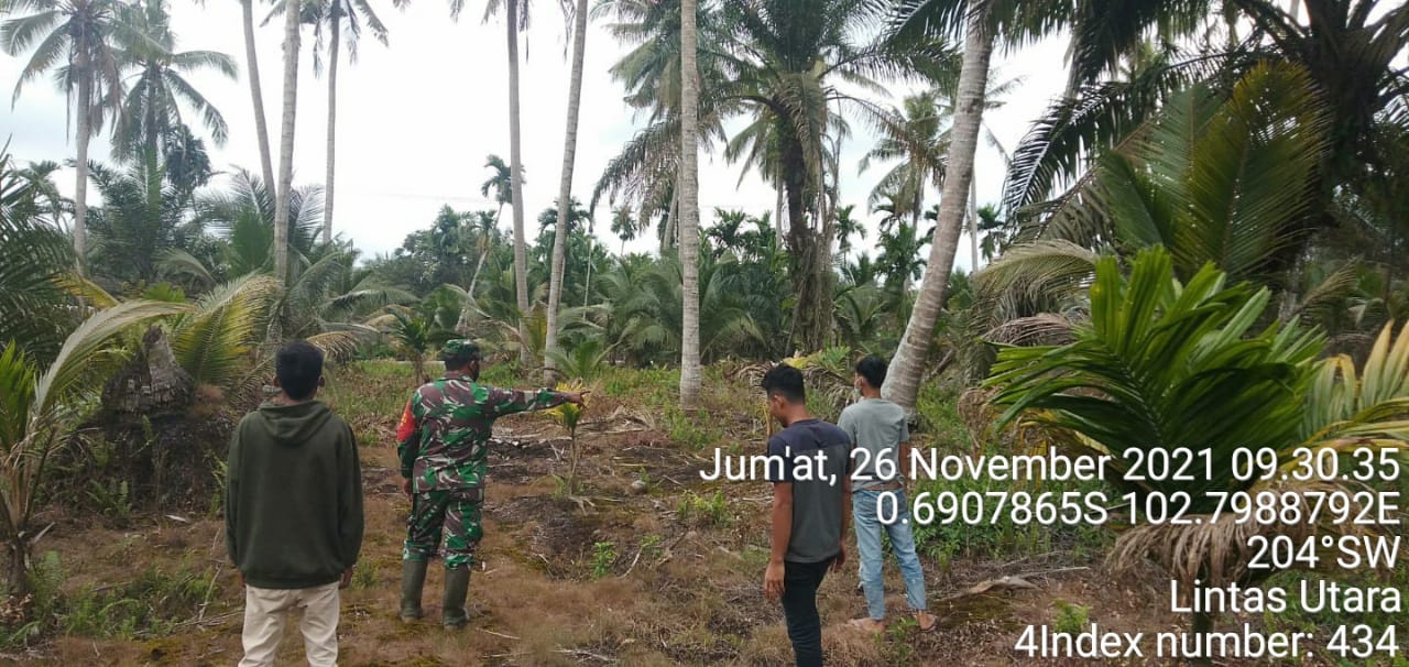 Patroli dan Sosialisasi Karhutla di Desa Lintas Utara Rutin Dilakukan Babinsa