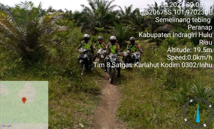Antisipasi Karhutla, Koramil 05 Peranap Gencar Laksanakan Patroli dan Sosialisasi