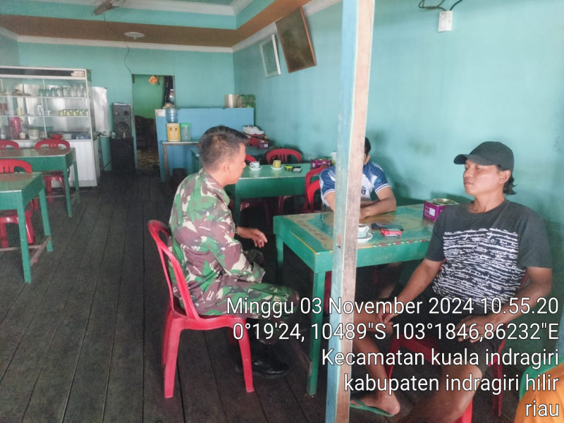 Babinsa Koramil 04/Kuindra Terus Ingatkan Masyarakat Untuk Jalin Hubungan yang Harmonis