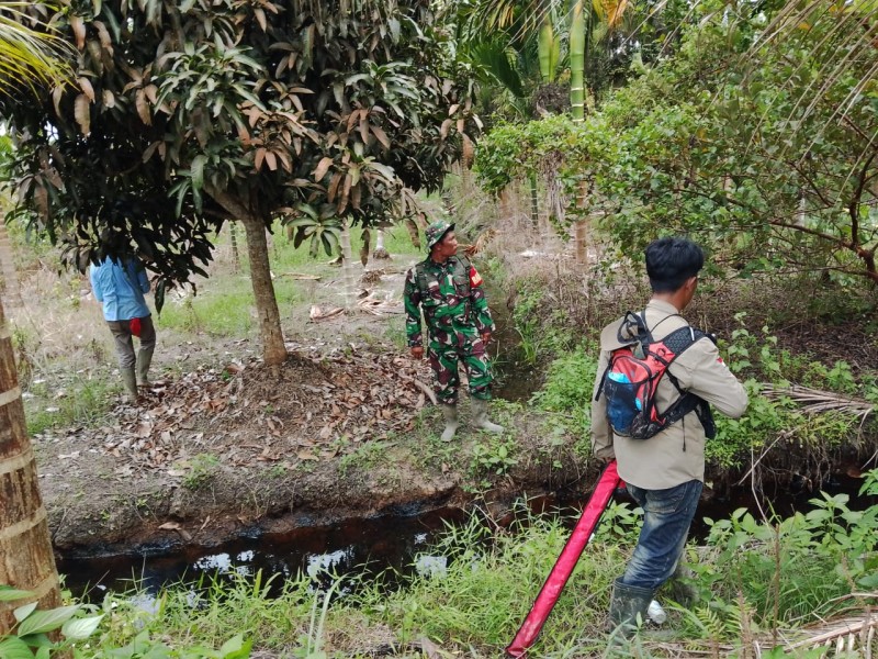 Patroli Tapal Batas Koramil 03/Tempuling, Tidak Ditemukan Titik Api dan Asap