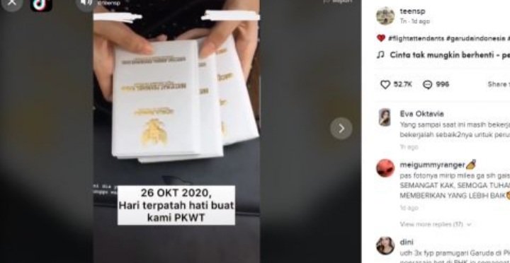 MEMILUKAN...! Ini Curhat Pramugari Saat Garuda PHK 793 Karyawan