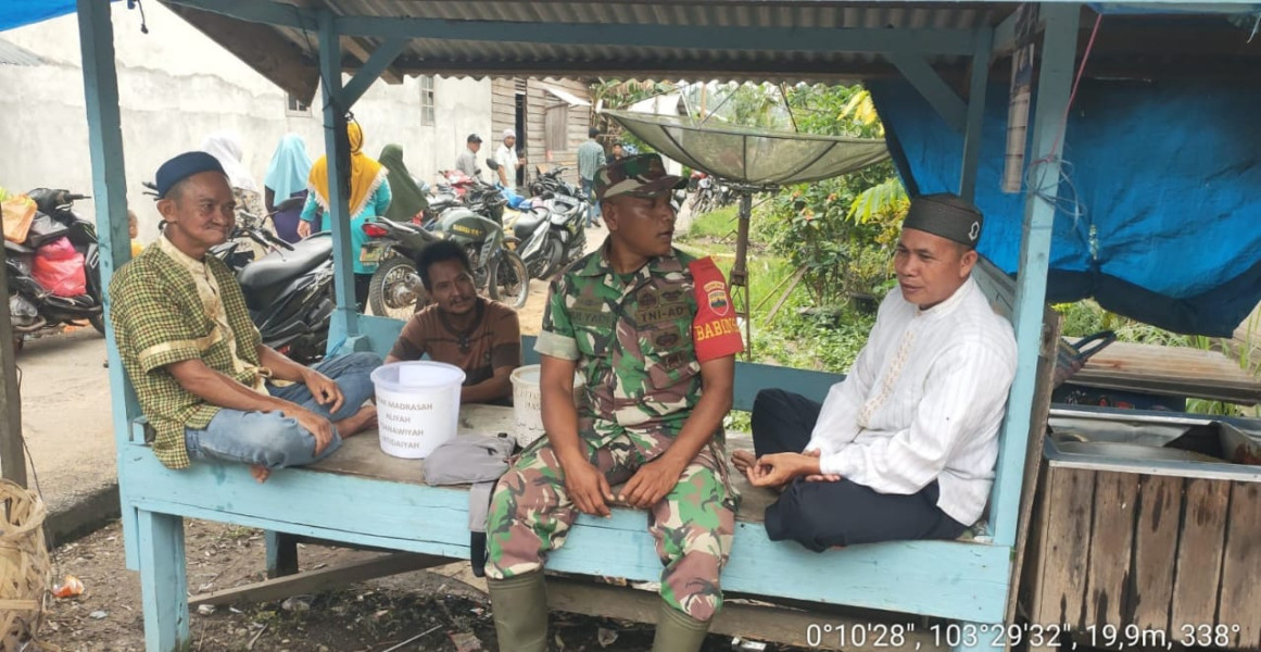 Tingkatkan Keeratan Komponen Koramil 10/Pelangiran Dengan Masyarakat Melalui Komsos Guna Terjalinnya Silaturahmi