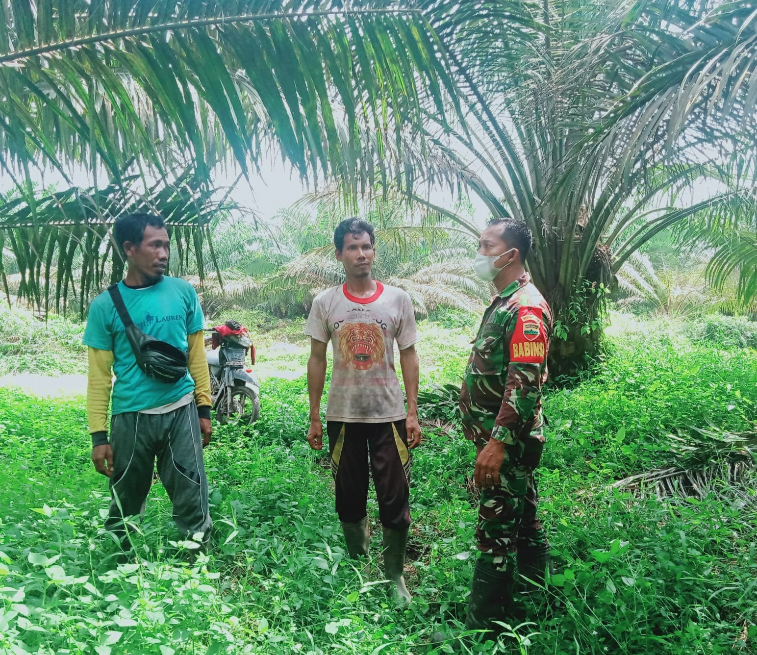 Patroli Bekas Karhutla Oleh Babinsa Koramil 07/Reteh Bersama Masyarakat