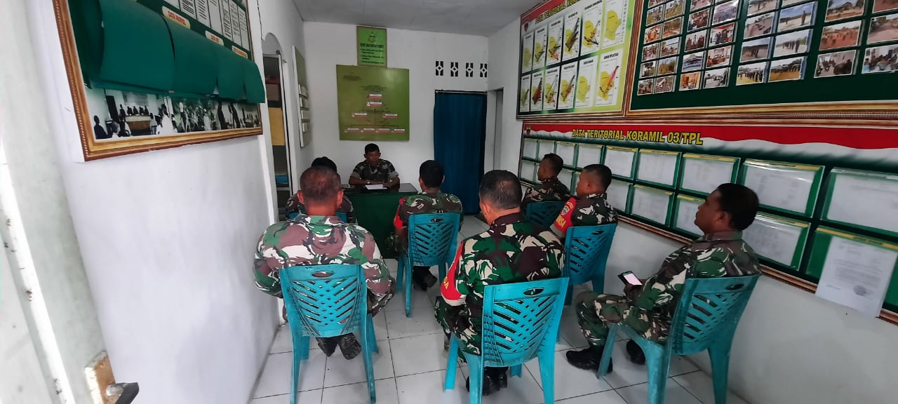 Danramil 03/Tpl Berikan Jamdan Kepada Para Babinsa Untuk Tumbuhkan Disiplin Prajurit