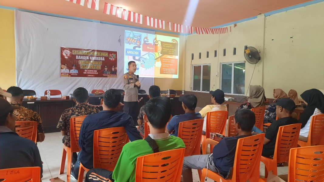 Kapolsek Kempas Berikan Penyuluhan Narkoba, Ajak Warga Wujudkan Pilkada Riau 2024 Damai dan Kondusif