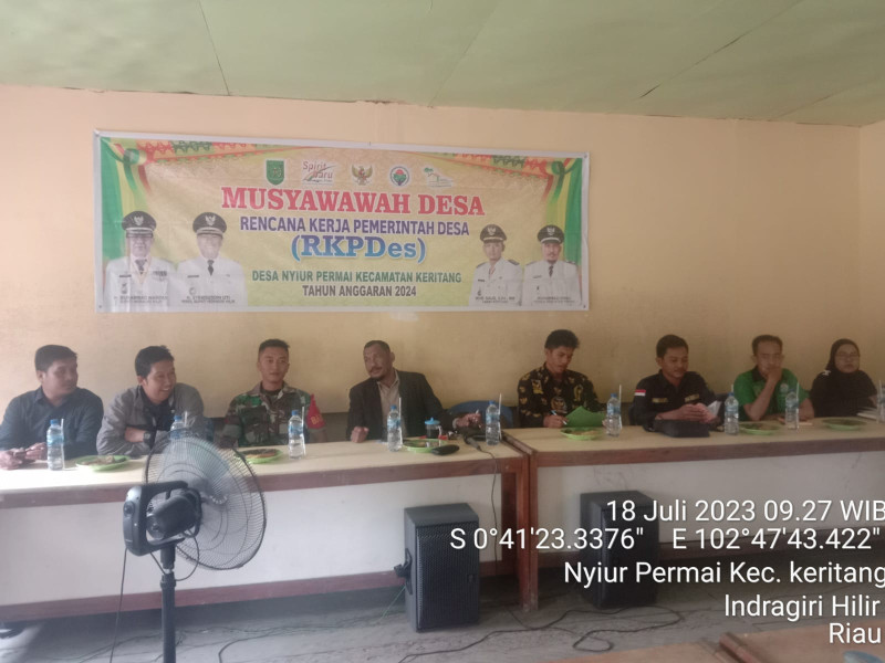 Babinsa Desa Nyiur Permai Ikuti Musyawarah Desa Tentang Rencana Kerja Pemerintah Desa