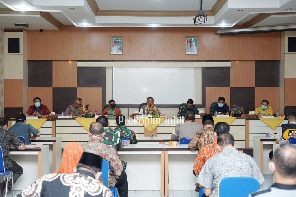 Bupati HM Wardan Pimpin Rapat Persiapan Fase New Normal Pandemi Covid-19 di Inhil
